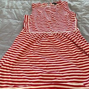 Madewell Candy Striped zip back tank dress